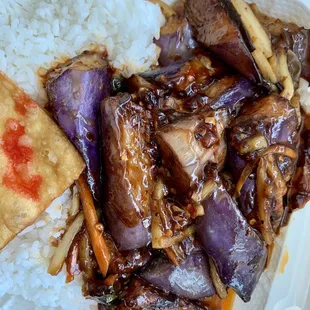 Eggplant in Szechuan Sauce lunch special