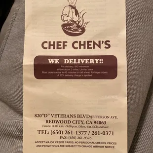 Delivery $40 minimum