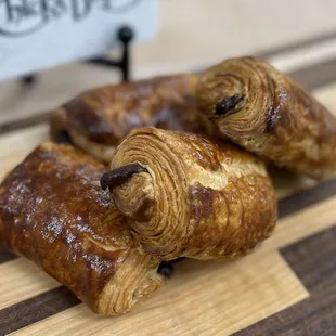 Our twist on the chocolate croissant... chocolate with salted caramel and bits of hazelnuts; that&apos;s how we &quot;Bake It to the Next Level&quot;