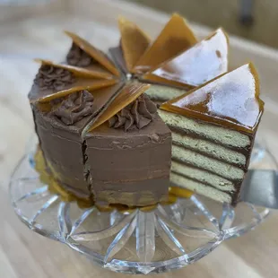 Dobosh - Hungarian Sponge Cake, Chocolate Cream Layers, Caramel Topping!