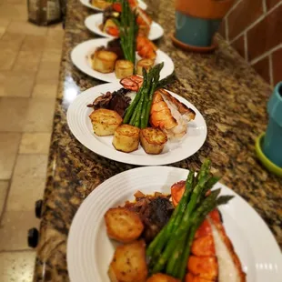 Surf and turf valentines dinner for 10
