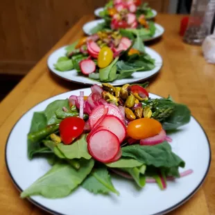 Spring mix salad with ponzu dressing