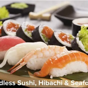 a variety of sushi