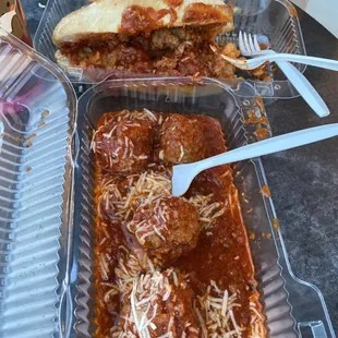 Meatballs and meatball sub - absolute perfection!