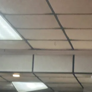 The ceiling is falling over where you pick up your food