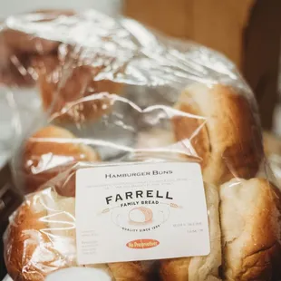 We are so excited to offer delish bread from Farrell Family Bread for our burgers and sandwiches.