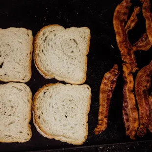 Soft toasted bread and crispy bacon. You can almost smell this photo.