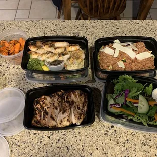 Four meals for four people, $96