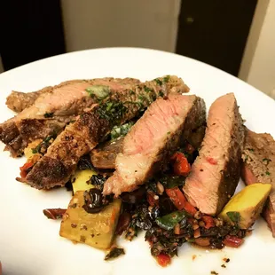 Ribeye on a bed of Ratatouille