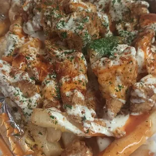 Thick as wings with sauced up Fry&apos;s