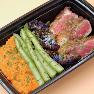 a meal in a plastic container