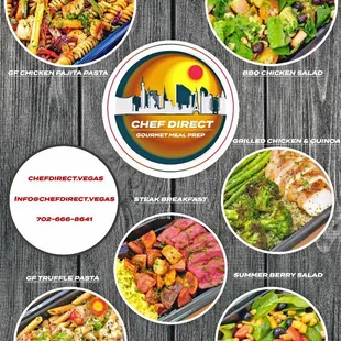 a variety of different dishes