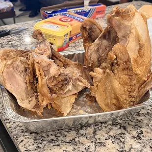 Two separate turkeys disguised as one.