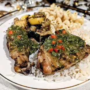 Chimichurri Roasted Chicken, Mac &amp; Cheese, &amp; Roasted Squash