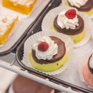 a variety of desserts