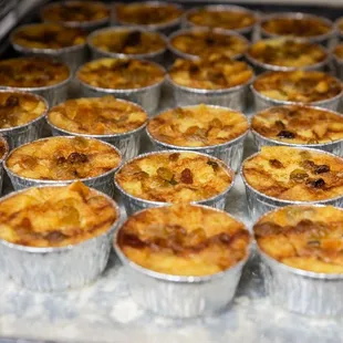 a tray of baked food