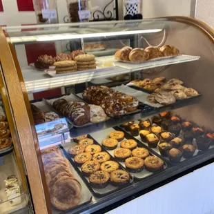 Cookies, muffins, and crumb pies.