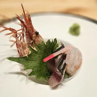 Amaebi and Spanish Mackerel