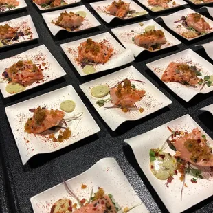 Baked Riverence Trout with Truffle Pesto Tartar Sauce, Microgreens, Toasted Garlic Gremolata, and a little Paprika / Red Pepper. SO GOOD.
