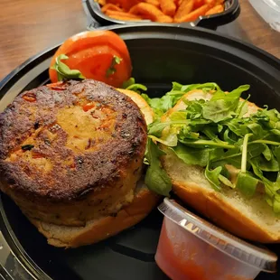 Salmon burger