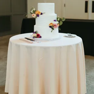a wedding cake on a table