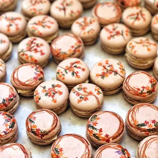 Fall Painted Macarons