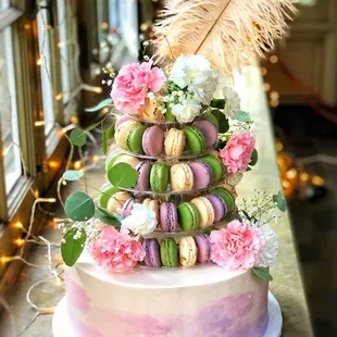 Wedding Cake And Macarons