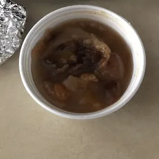 Peach Cobbler Cup-Yes, I got me a spoon of it.