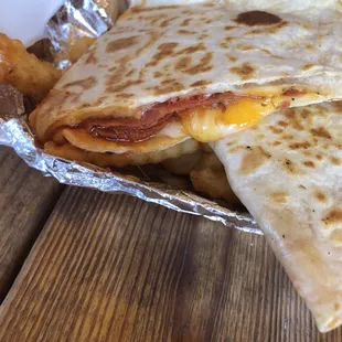 Pizza quesadilla YUM!