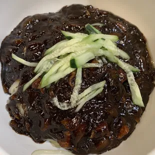 Ja jang (or jajangmyeon) noodles