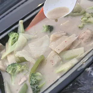 Green Curry. It was horrible. Thin watery and flavorless.