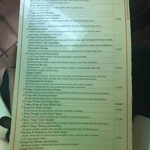 Chefs suggestions