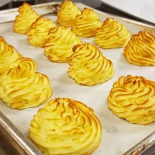potatoes on a baking sheet
