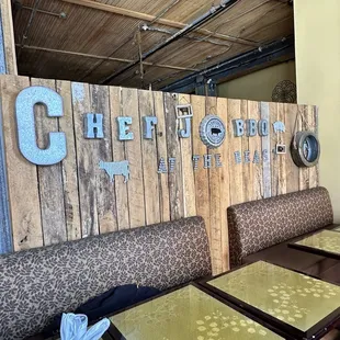 Sign on wall
