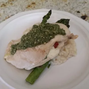 Stuffed Chicken Breast with Pesto sauce