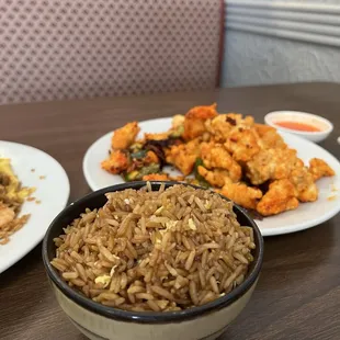 Crispy Spicy Chicken House Special Fried Rice