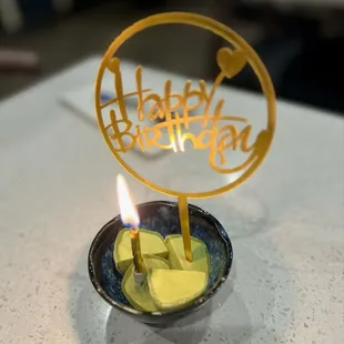 Complimentary birthday dessert