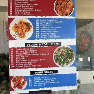 Menu as of 9/17/2024