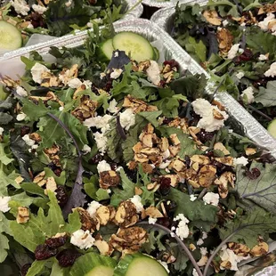 a variety of salads