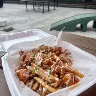 Special: Buffalo Garlic Parm Fries (at Lucky Dog Bark &amp; Brew Cornelius)