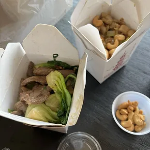 Beef with Chinese Green- CH Green W/ BF CH Cashew CHK- cashew chicken