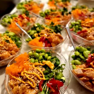 Mini Salmon Poke Bowls - Sushi Night Class