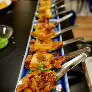 Tomato Bisque, grilled cheese, smoked bacon bites - Food Porn Friday