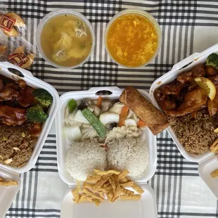 Three lunch portion meals for $23.00! Lunch between 1130 to 3 pm. Great deal!