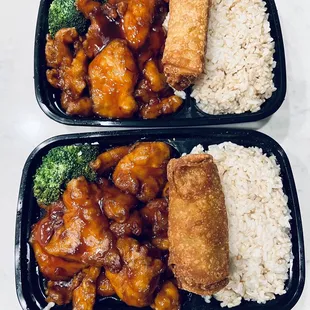 General Tso's combos with brown rice