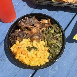 Oxtail Sol Bowl Special - Came with Oxtail, Greens, Mac &amp; Cheese, and yellow rice