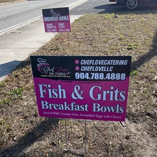 fish and grits breakfast bowls