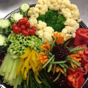 One of our Crudite Platters :) We have to add our flare to everything!!