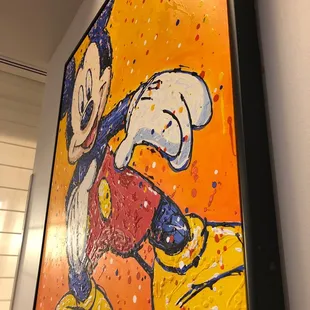 a mickey mouse painting
