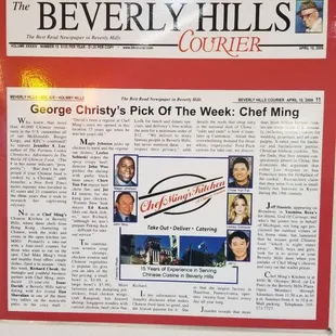 the front page of beverly hills courier